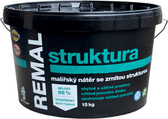 Barvy laky Hostivař REMAL STRUKTURA - farba s hrubozrnnou štruktúrou biela 7,5 kg