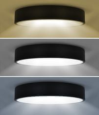 Solight Solight LED stropné osvetlenie 3CCT, 36W, 2100lm, 30cm, 3000/4000/6000K, čierna WO803-B
