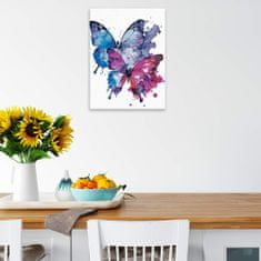 Malujsi Maľovanie podľa čísel - Akvarelový motýľ - 30x40 cm, plátno vypnuté na rám