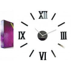 Flexistyle 3D Nalepovacie hodiny DIY Admirable L Sweep 54C-1, čierne 50-75cm