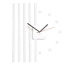 Flexistyle Dizajnové nástenné hodiny štvorce z10b, 58 cm, biele