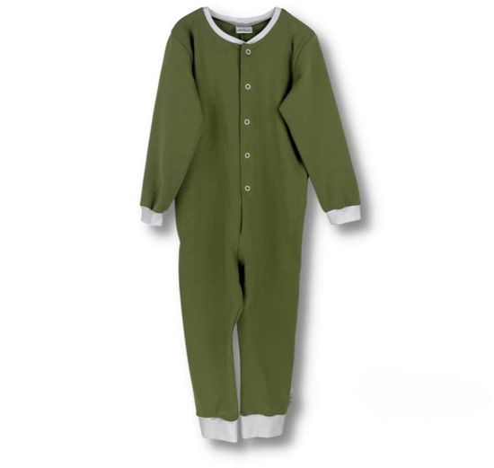 Oli&Oli Detské pyžamo - overal - khaki farba