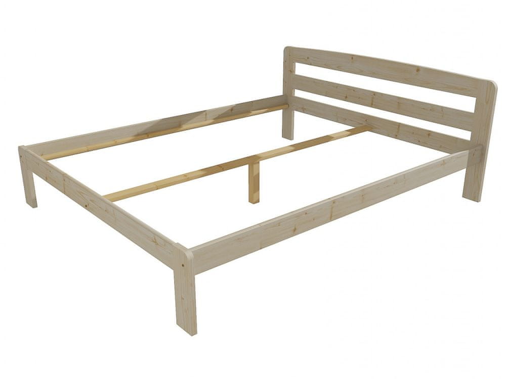 eoshop Manželská posteľ VMK008A masív borovice (Rozmer: 160 x 200 cm, Farba dreva: surové drevo)