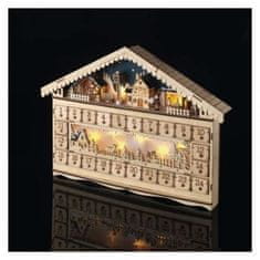 EMOS EMOS LED adventný kalendár drevený, 40x50 cm, 2x AA, vnútorná, teplá biela, časovač DCWW01