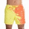 Pánske plavecké šortky meniace farbu – žlto-oranžová, M | SWITCHOPS