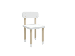 Flexa Flexa Drevená stolička s operadlom pre deti biela Dots