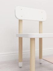 Flexa Flexa Drevená stolička s operadlom pre deti biela Dots