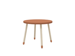 Flexa Flexa Drevený okrúhly stôl pre deti červený Dots