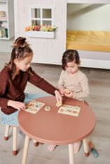 Flexa Flexa Drevený okrúhly stôl pre deti červený Dots