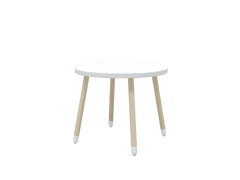 Flexa Flexa Drevený okrúhly stôl pre deti biely Dots