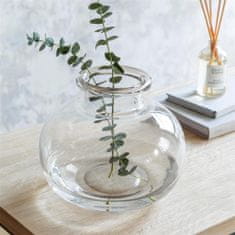 Decor By Glassor Robustná sklenená okrúhla váza malá
