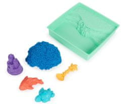 Kinetic Sand Škatuľa tekutého piesku s podložkou modrá