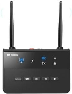 Bluetooth vysielač a prijímač mozos 2b aptx skvelý k televízoru reproduktorom soundbaru rca aux usb batérie