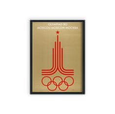 Vintage Posteria Plagát Plagát Plagát pre olympijské hry v Moskve A2 - 42x59,4 cm