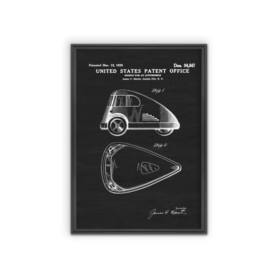 Vintage Posteria Plagát do izby Patent na trojkolesové vozidlo A1 - 59,4x84,1 cm