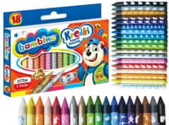 BAMBINO Pastelky Bambino Crayon 18 farieb