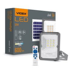 VIDEX LED solárny reflektor s pohybovým senzorom | 600lm