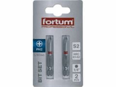 Fortum Bit krížový 2ks, PH 2x50mm, S2, FORTUM