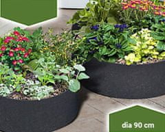 Vixson Vyvýšený okrúhly záhon z geotextílie do záhrady na všetky druhy kvetov (1 x kvetináč, priemer 90 cm) | PLANTIE