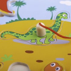 Bigjigs Toys Drevené chytanie dinosaurov