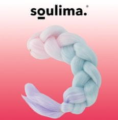 Soulima Vlasy Kanelové syntetické Copánky Ombre ružovomodré ISO