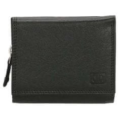 Double-D Čierna malá kožená peňaženka "Clarrisa"