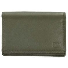 Double-D Zelená praktická kožená peňaženka "Collect"