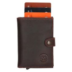 Double-D Tmavohnedá kožená peňaženka s RFID ochranou "Protect"