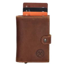 Double-D Hnedá kožená peňaženka s RFID ochranou "Protect"