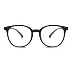 Sunmania Čierne číre imidžové okuliare "Oldfashion"