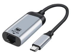 XtendLan Adaptér USB-C na RJ45 15cm, 10/100/1000Mhz/WIN/Android/MacOS