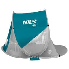 NILLS CAMP samorozkladací plážový stan NC3142 modro-zelený