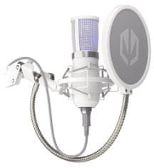 Endorfy mikrofón Streaming OWH / streamovacie / rameno / pop-up filter / 3,5 mm jack / USB-C / biely