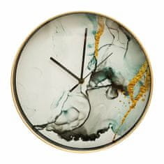 Eurofirany Eurofirany, Dekoračné nástenné hodiny v modernom dizajne, 30 cm – Oceľovozlatý dym