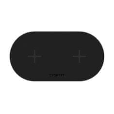 Cygnett Cygnett 20W duálna bezdrôtová nabíjačka (čierna)