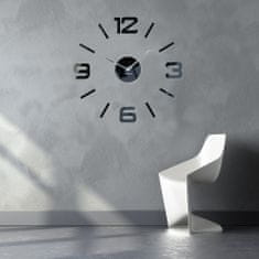 Flexistyle 3D Nalepovacie hodiny DIY Admirable Sweep z54g-1, čierne 50-75cm