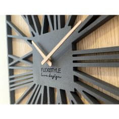 Flexistyle Nástenné dubové hodiny Square Loft z226-1d-dx, 50 cm