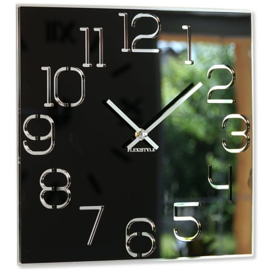 Flexistyle Dizajnové nástenné hodiny Digit z120-1-0-x, 30 cm, čierne