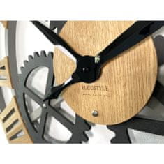 Flexistyle Dizajnové nástenné hodiny Industrial 2. z229-1a1d 80 cm, šedá