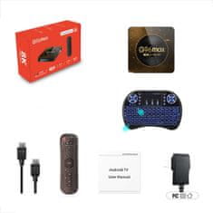 Farrot Multimediálne centrum Smart TV Box G96 Max 2023, Android 13.0, set-top box Hevc 265 Netflix, 16 GB, WiFi, 8K UHD + i8 RGB podsvietená klávesnica