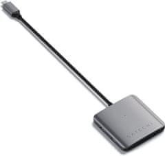 Satechi 4-PORT USB-C Hub, 4xUSB-C 5 Gbps, šedá