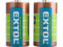 Extol Energy Batéria alkalické, 2ks, 1,5V C (LR14)
