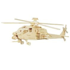 Woodcraft Woodcraft Drevené 3D puzzle vrtuľník Apache