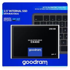 GoodRam SSD 256GB CX400 SATA III interný disk 2.5" GEN2, Solid State Drive