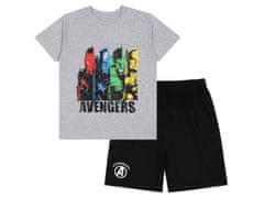 MARVEL COMICS Avengers Marvel Šedo-čierne chlapčenské pyžamá s krátkym rukávom, letné pyžamá 11-12 let 146/152 cm