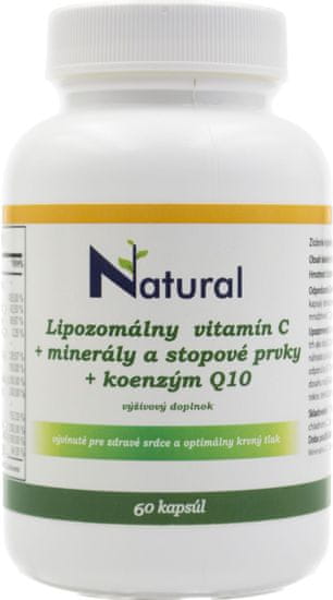 Natural Lipozomálny vitamín C + minerály a stopové prvky + koenzým Q10 - 60 kapsúl