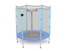 Neo-Sport Horní sloupek na trampolínu s vnější sítí 4,5 ft modrý Neo-Sport