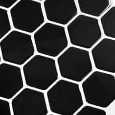 PIPPER. Nalepovací obklad - 3D mozaika - Čierne 6-uhoľníky 30,5 x 30,5 cm, 5
