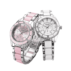 LONGBO Dámske hodinky - biela/ružová*