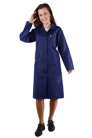BORTEX Plášť pracovný dámsky - modrý (100% bavlna)